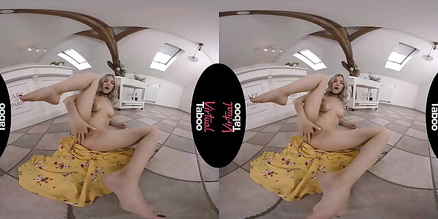 blonde,masturbation,natural tits,orgasm,pov,shaved pussy,taboo,tiny
