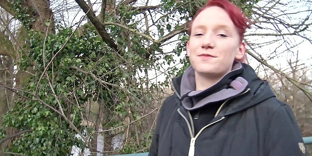 casting,facial,german,hardcore,pick up,public,reality,redhead,teen