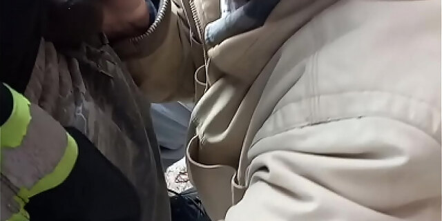 blowjob,cum in mouth,cumshot,granny,outdoor,public,swallow